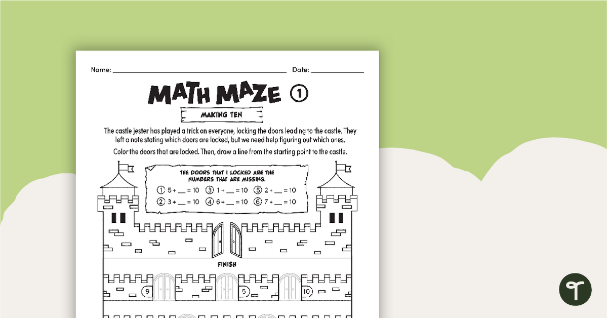 Math Mazes – Making Ten teaching-resource