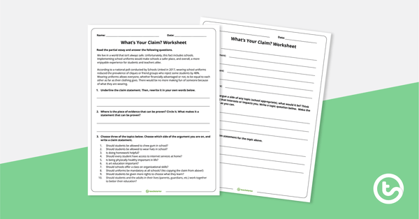 what-s-your-claim-worksheet-teach-starter