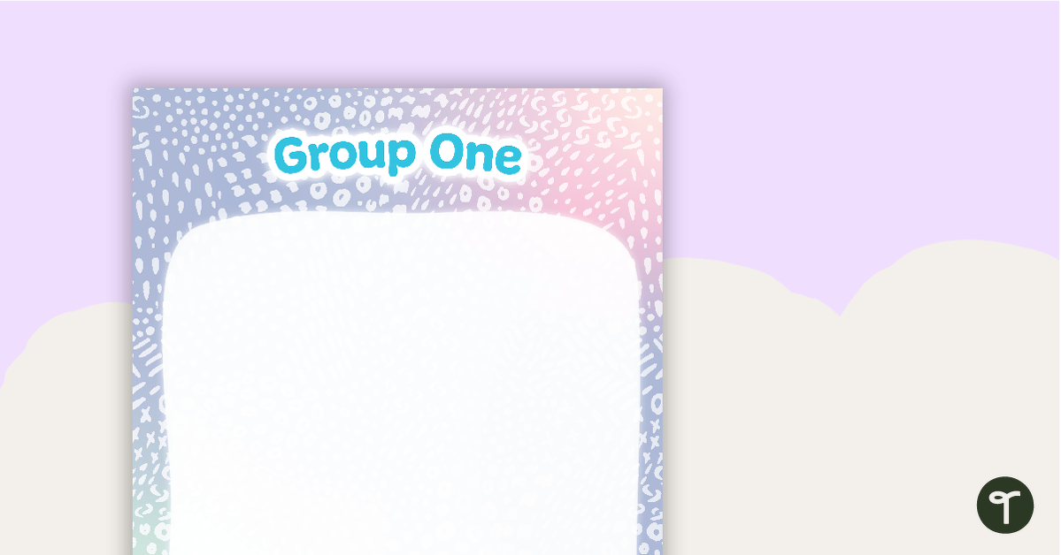 Pastel Dreams – Grouping Posters teaching resource