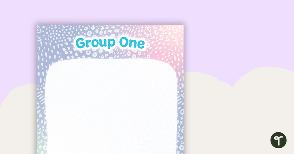 Pastel Dreams – Grouping Posters teaching resource