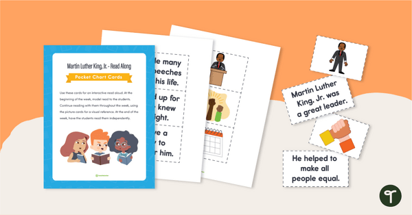 Image of Read Along Pocket Chart Cards - Martin Luther King, Jr.