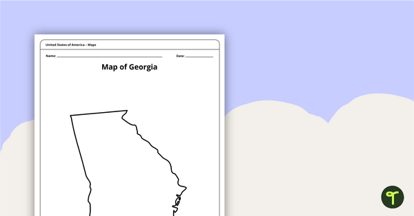 Go to Map of Georgia Template teaching resource