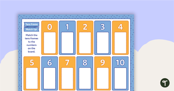 Preview image for Tens Frame Match-Up Game - teaching resource