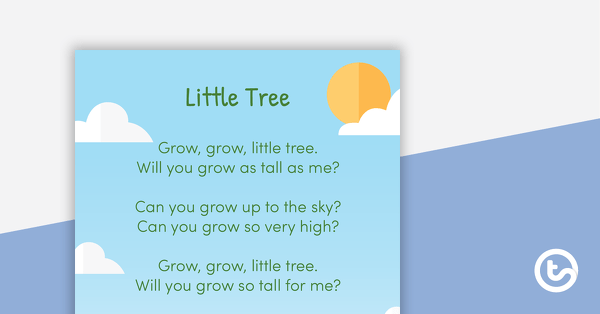 Go to Little Tree (Poem) – Worksheet teaching resource