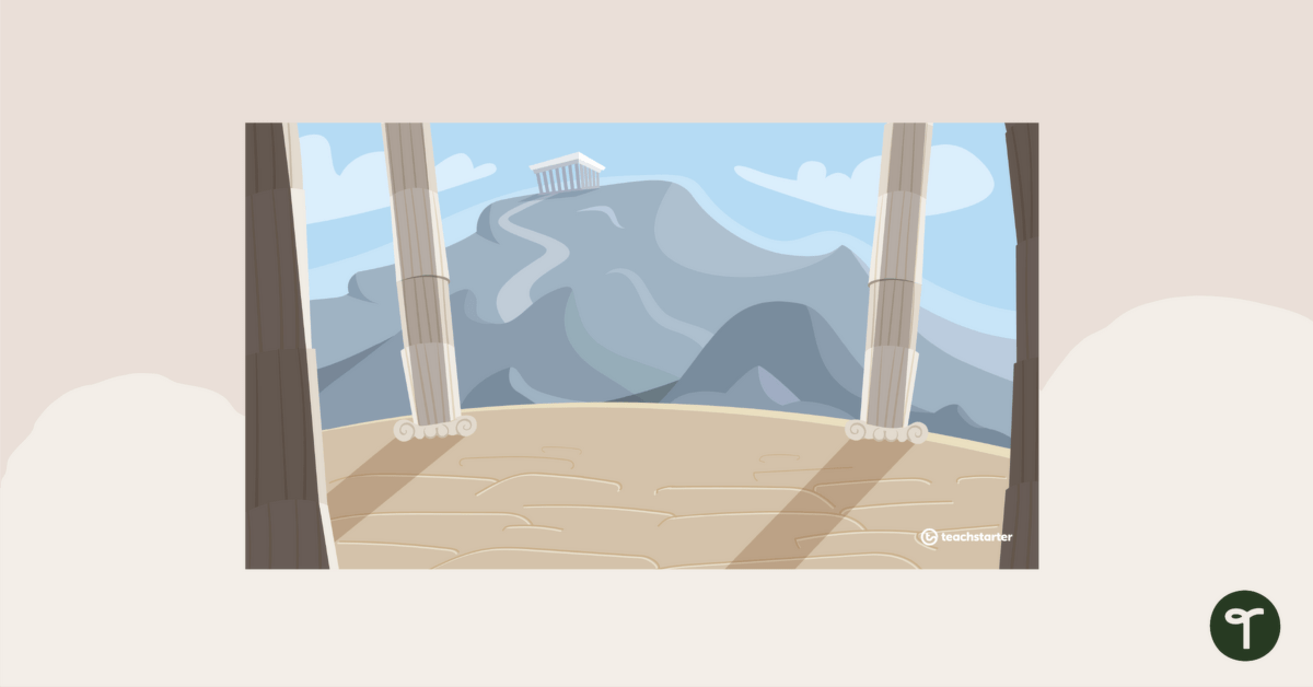 Virtual Background for Teachers - Ancient Greece Theme teaching resource