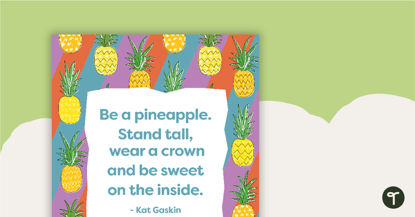 Be a Pineapple Positivity Poster teaching resource