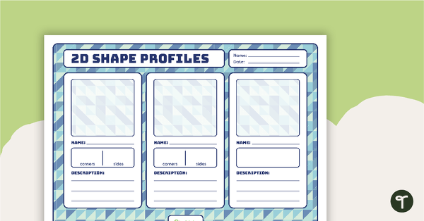 Preview image for 2D Shape Profiles – Template - teaching resource