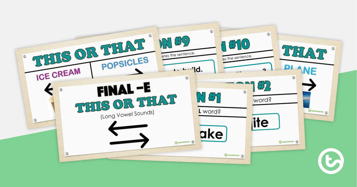 This or That! PowerPoint Game - Final e Words teaching resource