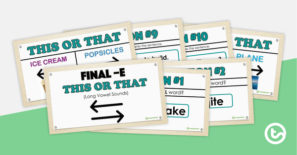 Image of This or That! PowerPoint Game - Final e Words