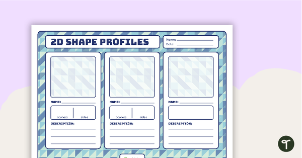 Preview image for 2D Shape Profiles – Template - teaching resource