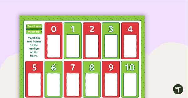 Tens Frame Match-Up Game teaching resource