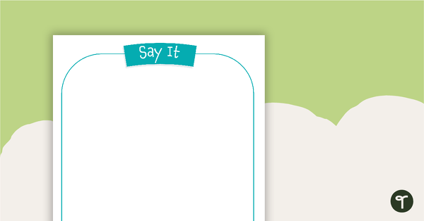 Think It or Say It? - Sorting Activity teaching resource