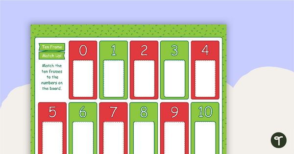 Ten Frame Match-Up Game teaching resource