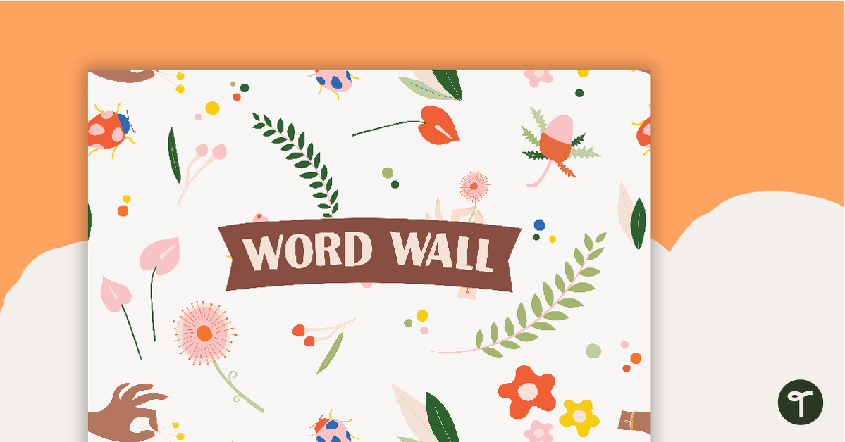 Colourful Insects - Word Wall Template teaching resource