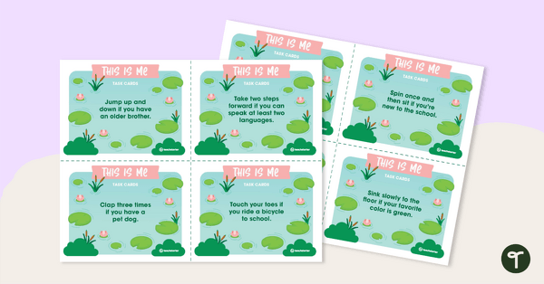 Preview image for This Is Me Task Cards - teaching resource