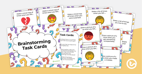 Preview image for Brainstorming Task Cards - teaching resource