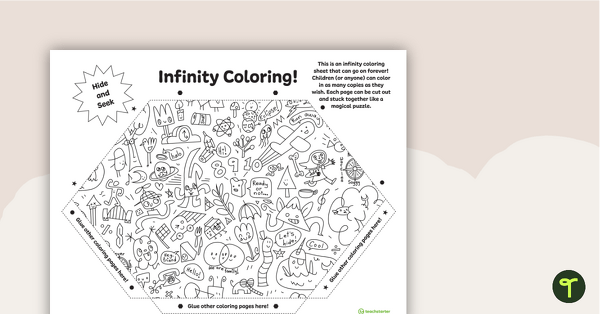 Go to Infinity Coloring Sheet Template teaching resource