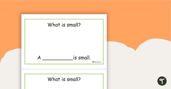 What is Small? Concept Book teaching resource