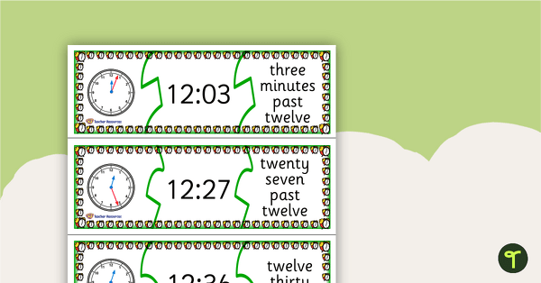 Preview image for Telling Time Puzzle - To the Minute - teaching resource
