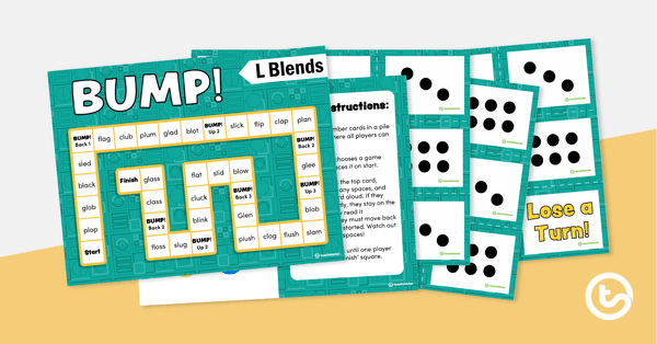 BUMP! L Blends - Board Game teaching resource