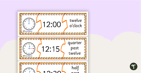 Image of Telling Time Puzzle - Quarter Hour