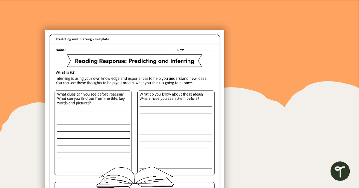 Reading Response Inferring and Predicting – Template teaching resource