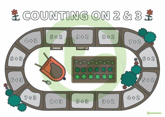 Counting On 2 and 3 – Number Facts Board Game teaching resource