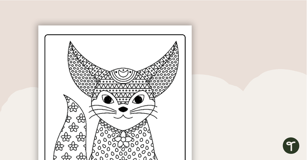 Go to Fox Mindful Colouring Sheet teaching resource