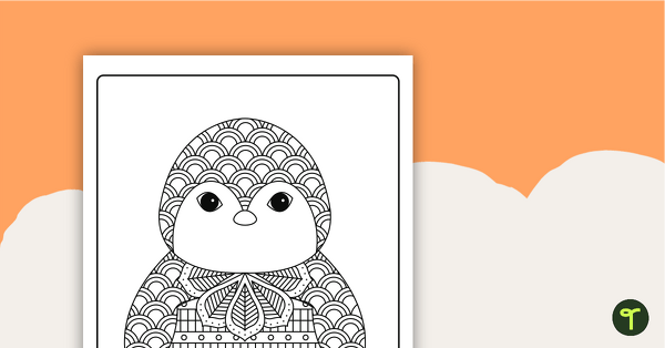 Go to Penguin Mindful Colouring Sheet teaching resource