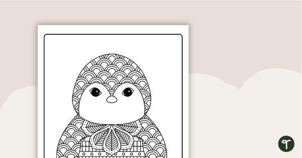 Go to Penguin Mindful Colouring Sheet teaching resource