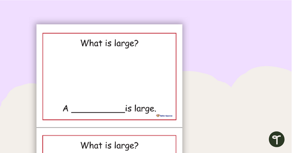 What is Large? Concept Book teaching resource