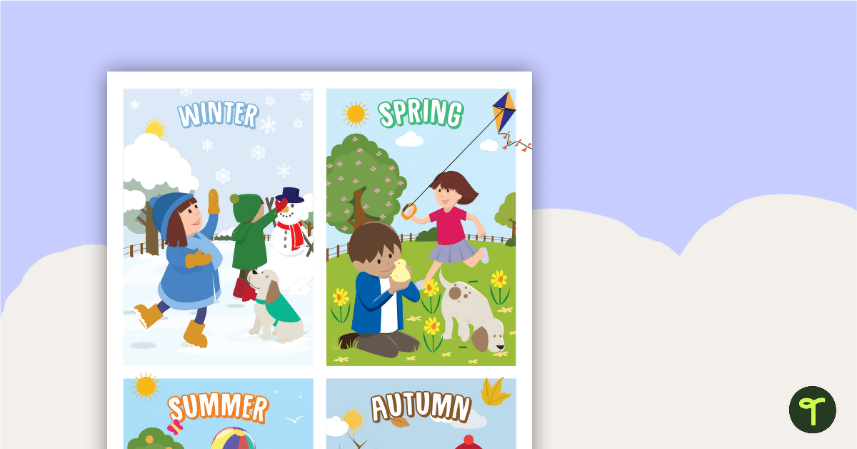 The Seasons - Posters teaching resource