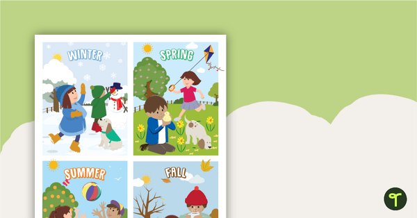 Seasons and Weather Clothing Activity Mats Printable. Four Seasons Sorting  Mats. Clothes Sorting. Circle Time. Printable Dress up Activity 