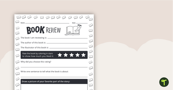 Preview image for Book Review Worksheet - teaching resource