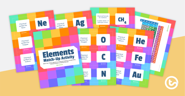 Science Elements Match-Up Activity teaching resource