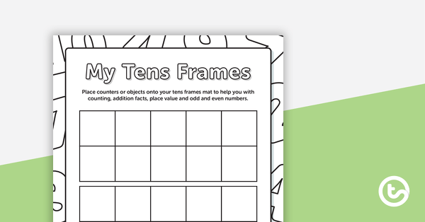 My Tens Frames - Template teaching resource