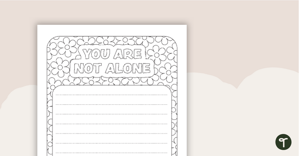 Image of You Are Not Alone - Greeting Card and Letter Template
