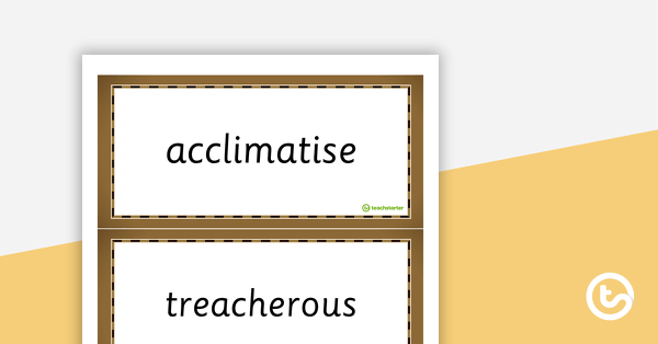 Acclimatised Civilisations – Word Wall teaching resource