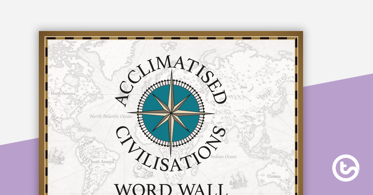 Acclimatised Civilisations – Word Wall teaching resource
