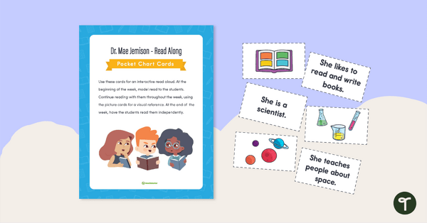 Preview image for Read Along Pocket Chart Cards – Dr. Mae Jemison - teaching resource