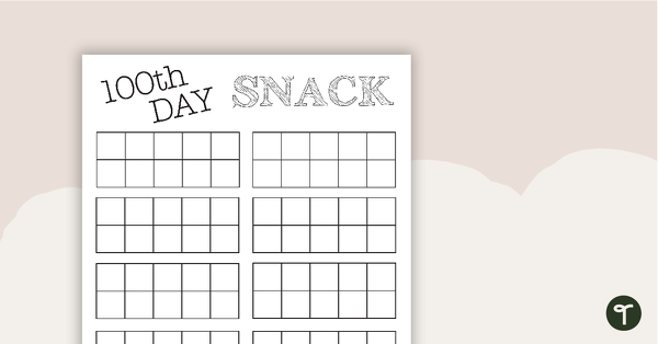 Image of 100th Day Snack Template