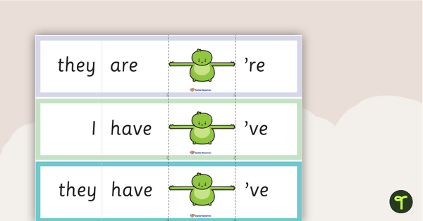 Contractions Concertina Activity teaching resource