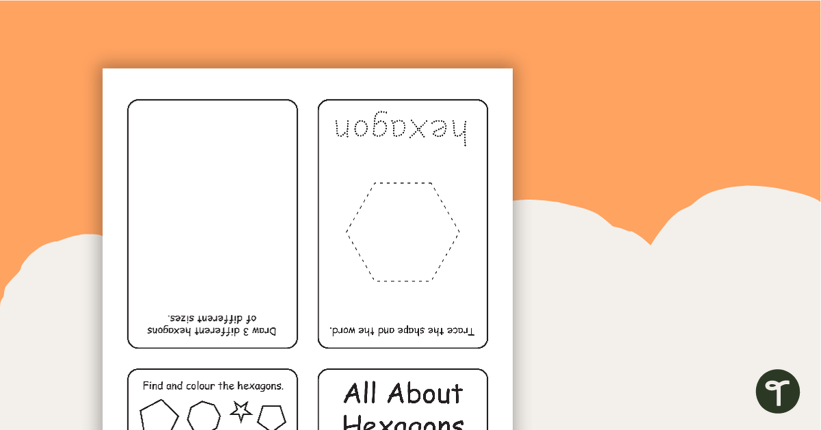 All About Hexagons Mini Booklet teaching resource