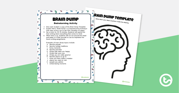 Brainstorming: Brain Dump Activity teaching resource