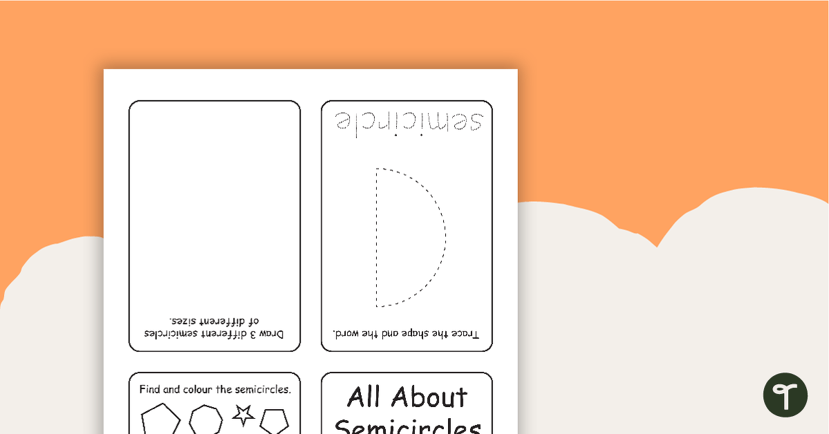 All About Semicircles Mini Booklet teaching resource