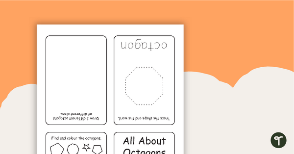 All About Octagons Mini Booklet teaching resource