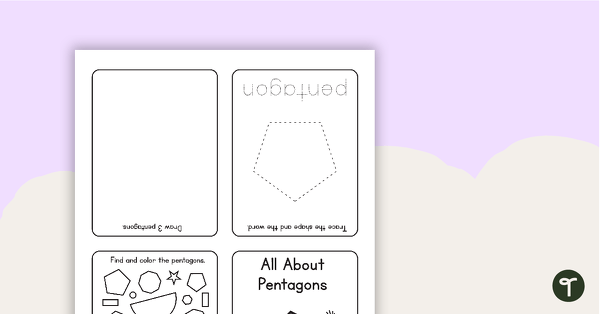 Preview image for All About Pentagons Mini Booklet - teaching resource