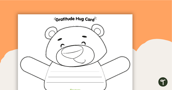 Bear Gratitude Hug Card teaching resource