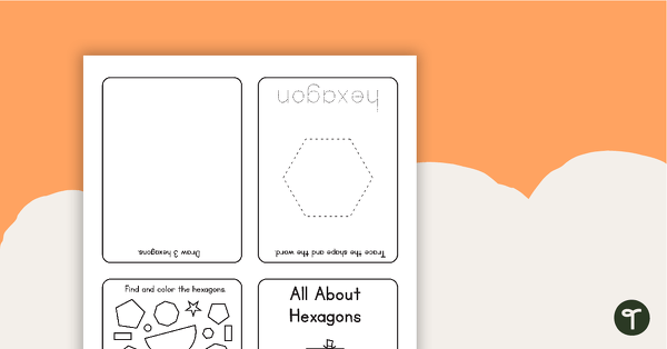 All About Hexagons Mini Booklet teaching resource