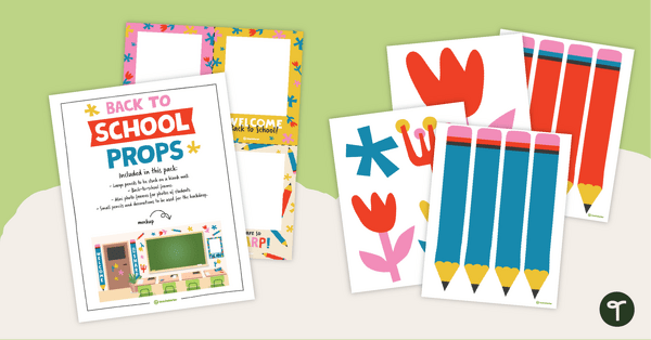 Preview image for First Day of School Photo Props and Display - teaching resource